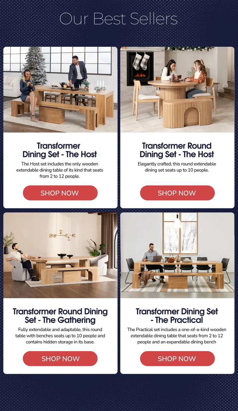 Transformer Table Holiday Sale