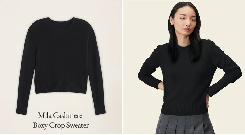 Mila Cashmere Boxy Crop Sweater