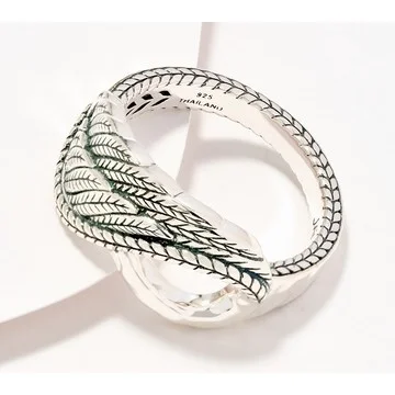 JAI Sterling Silver Infinity Angel Wing Ring