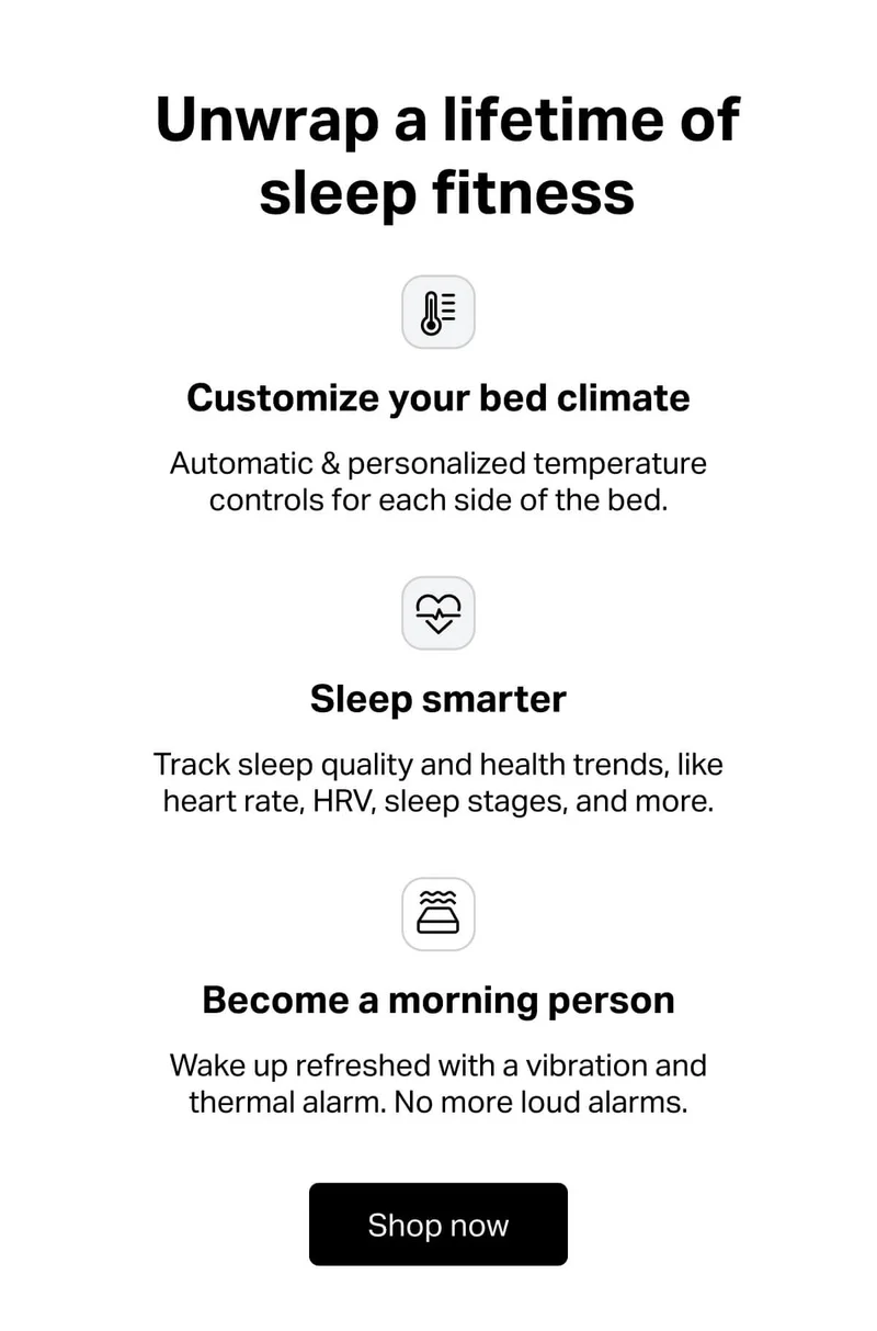 Unwrap a lifetime of sleep fitness