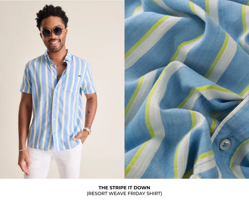 Resort Weave Friday Shirt: The Stripe It Down
