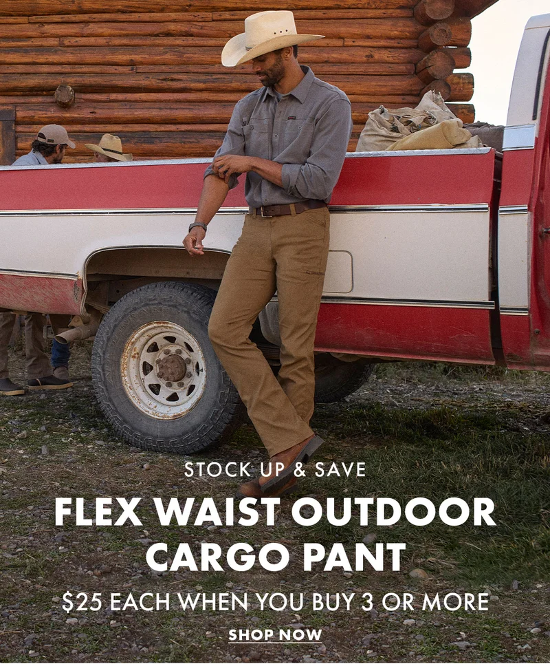 Stock Up & Save Flex Waist Outdoor Cargo Pant $25 Each When You Buy 3 Or More Shop Now