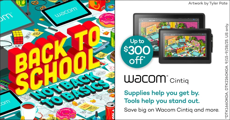 Save on Wacom Cintiq 16 or 22