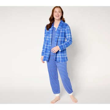 MUK LUKS Dream Cloud Pajama & Microfleece Cardigan Set