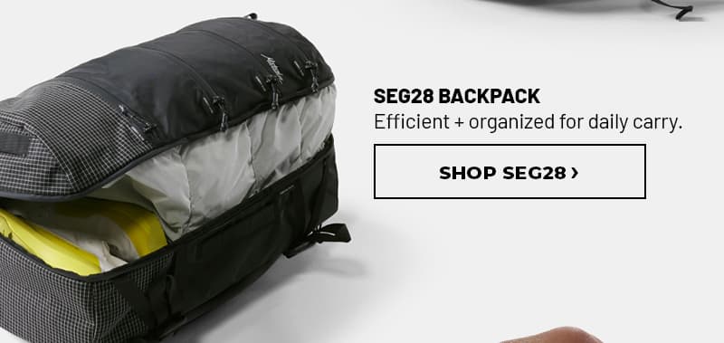SEG28 Backpack. Efficient + Organized for Daily Carry