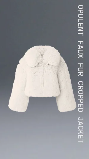 Opulent Faux Fur Cropped Jacket