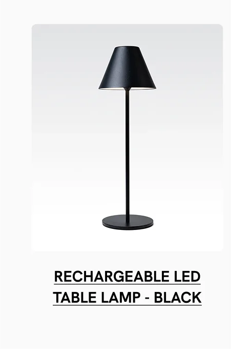 Rechargeable LED table Lamp - Black