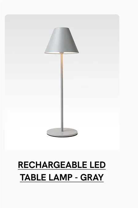 Rechargeable LED table Lamp - Gray