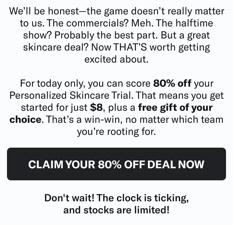 80% off Flash Sale