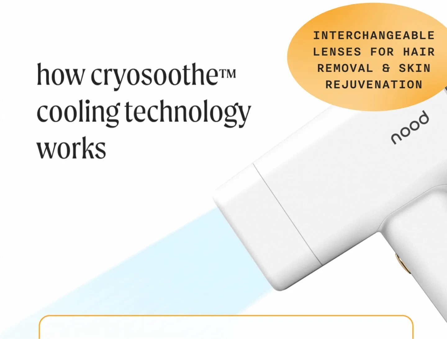 how cryoSoothe™ cooling technology works - (Interchangeable Lenses For Hair Removal & Skin Rejuvenation)