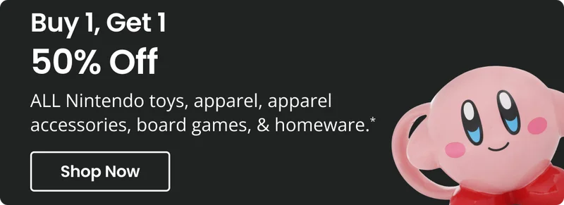 Buy 1, Get 1 50% Off ALL Nintendo toys, apparel, apparel accessories, board games, & homeware. * | Shop Now