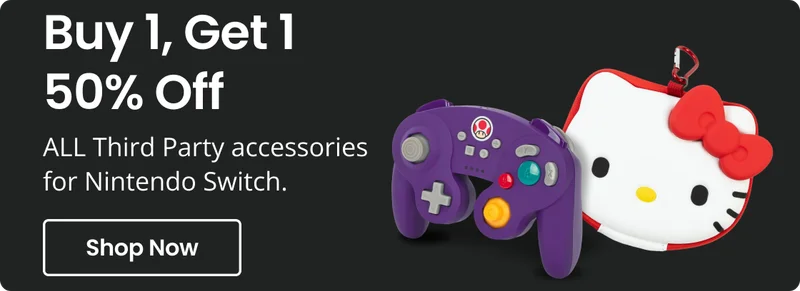 Buy 1, Get 1 50% Off | All Third-Party accessories for Nintendo Switch | Shop Now