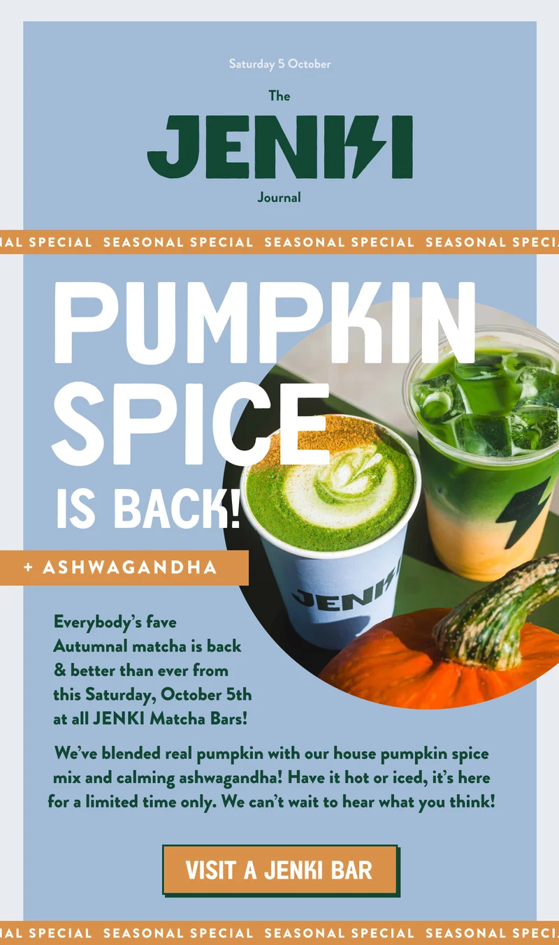 Pumpkin Spice Matcha Latte