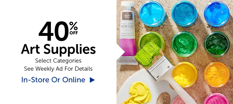 40% Off Art Supplies - Select Categories