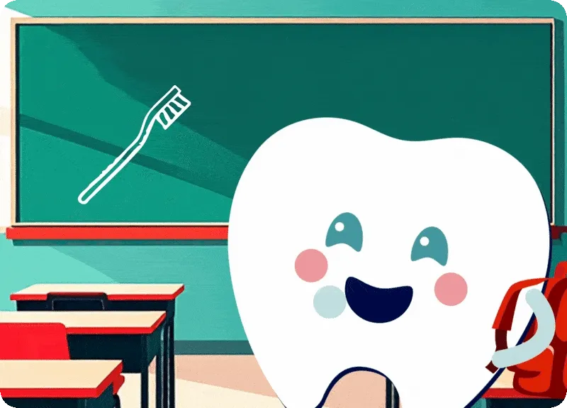 Image of Toothy drawing on the chalkboard