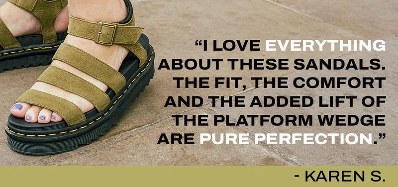Customer quote about Blaire sandals