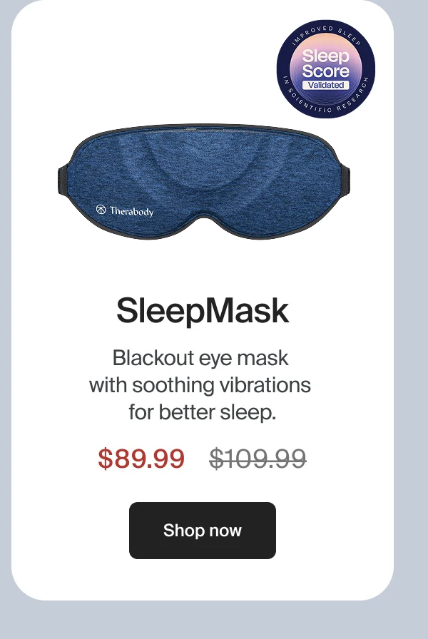 SleepMask | Black out eye mask with soothing vibrations for better sleep | $89.99 | Shop now