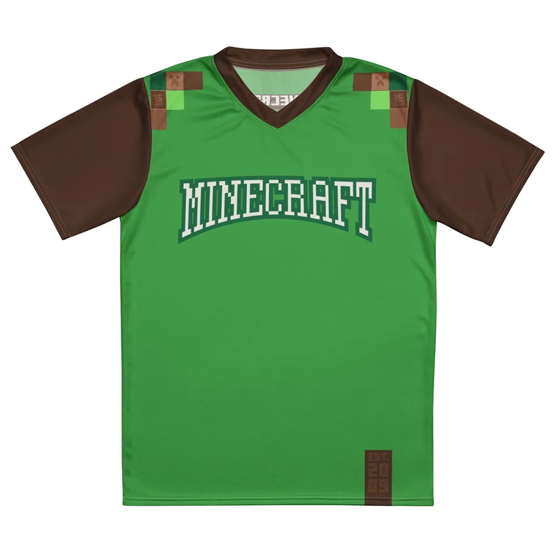 Image of Minecraft 15th Anniversary Personalized Adult Jersey