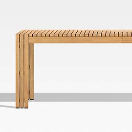 Batten Extendable Teak Outdoor Dining Table