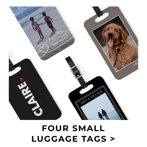 Four Small Luggage Tags
