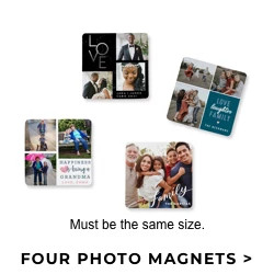 4 PHOTO MAGNETS