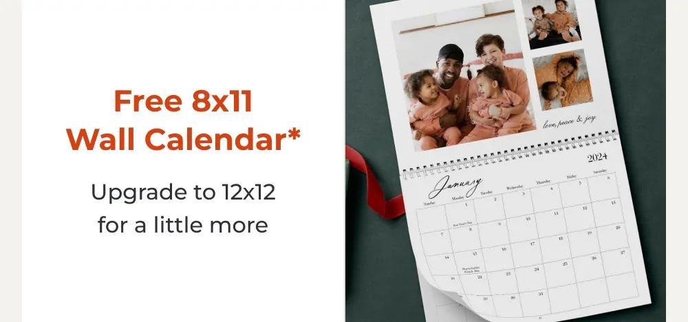 Free 8x11 Wall Calendar