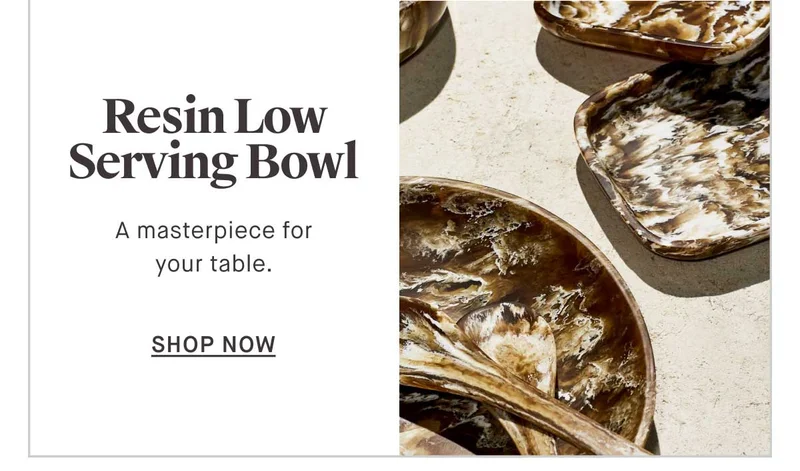 Resin Low Serving Bowl A masterpiece for your table.