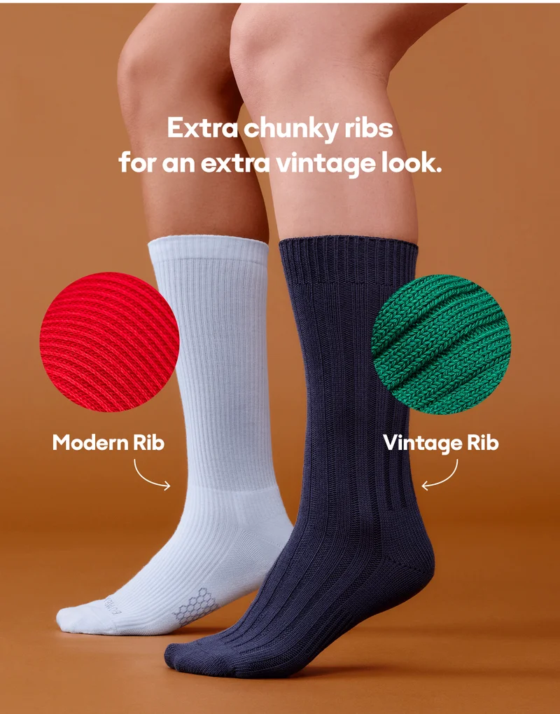 Extra chunky rib for an extra vintage look. | Modern Rib | Vintage Rib