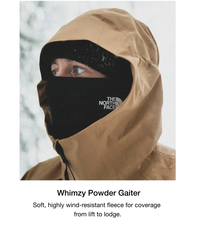 Whimzy Powder Gaiter. Soft, highly wind-resistant fleece for coverage from lift to lodge.