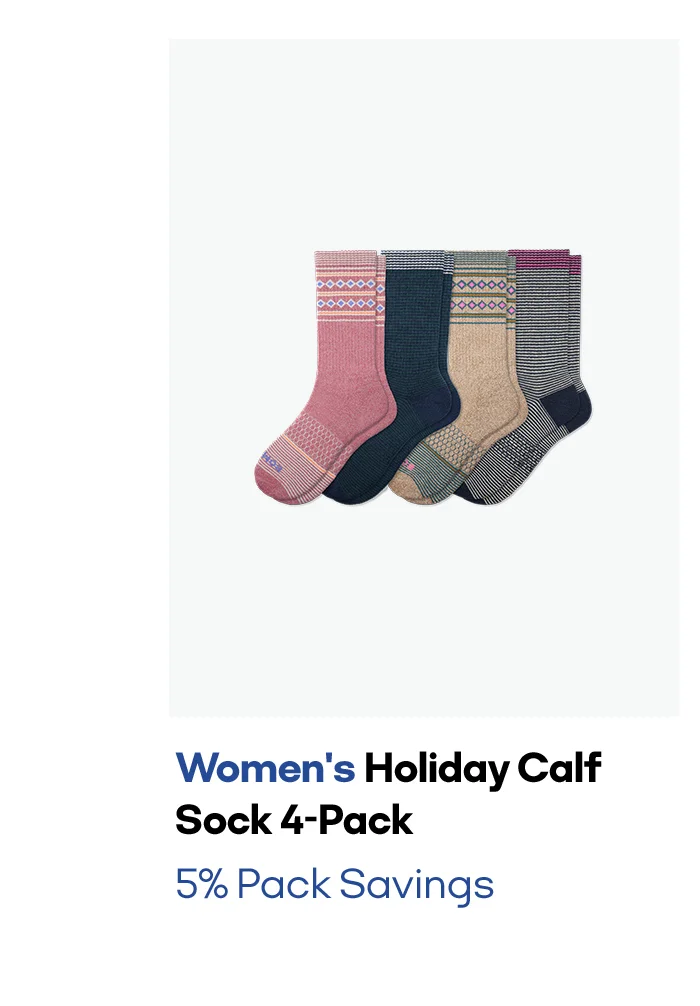 Women's Holiday Calf Sock 4-Pack