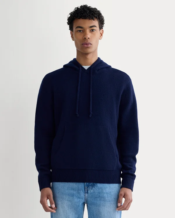 Image | The Felted Merino Hoodie | Deep Navy