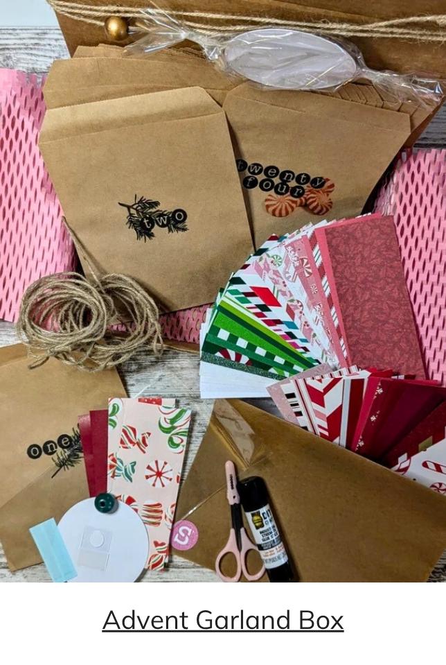 Starlight Mint Advent Garland Box
