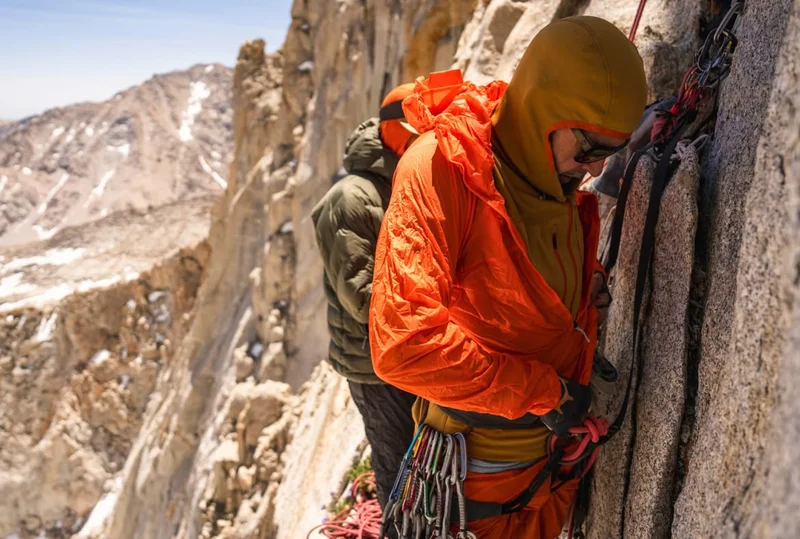 Two climbers on a big wall.