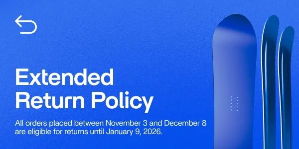 All orders placed between
Nov. 3-Dec. 8 are eligible for returns until January 9, 2026, midnight.