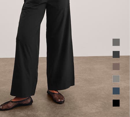 Easy Wide Leg Pant in True Black