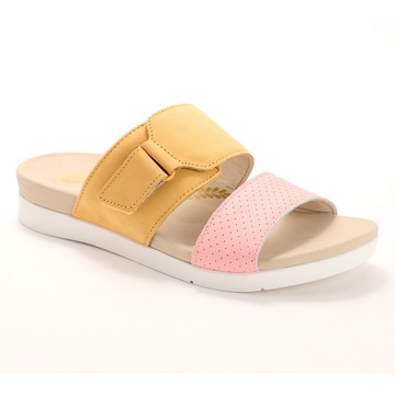 Revitalign Orthotic Adjustable Leather Slide Sandals - Baja