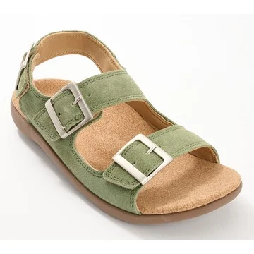 Revitalign Orthotic Adjustable Suede Sandal - Roma Backstrap