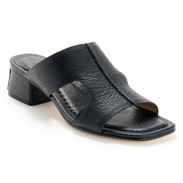 Bernardo Leather Heeled Slide Sandals - Jewel