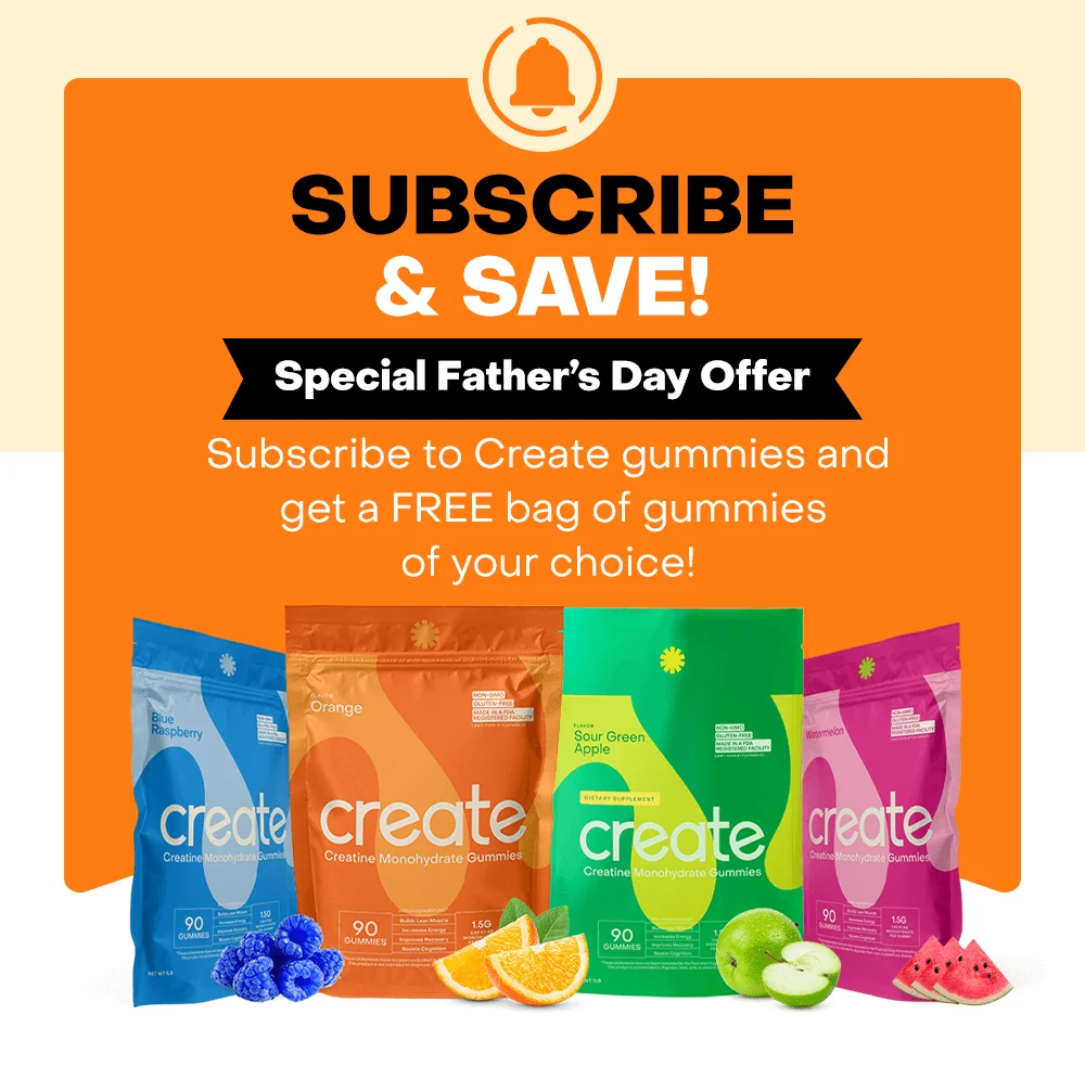 Try Create on Autoship Today & get a free bag of gummies of your choice
