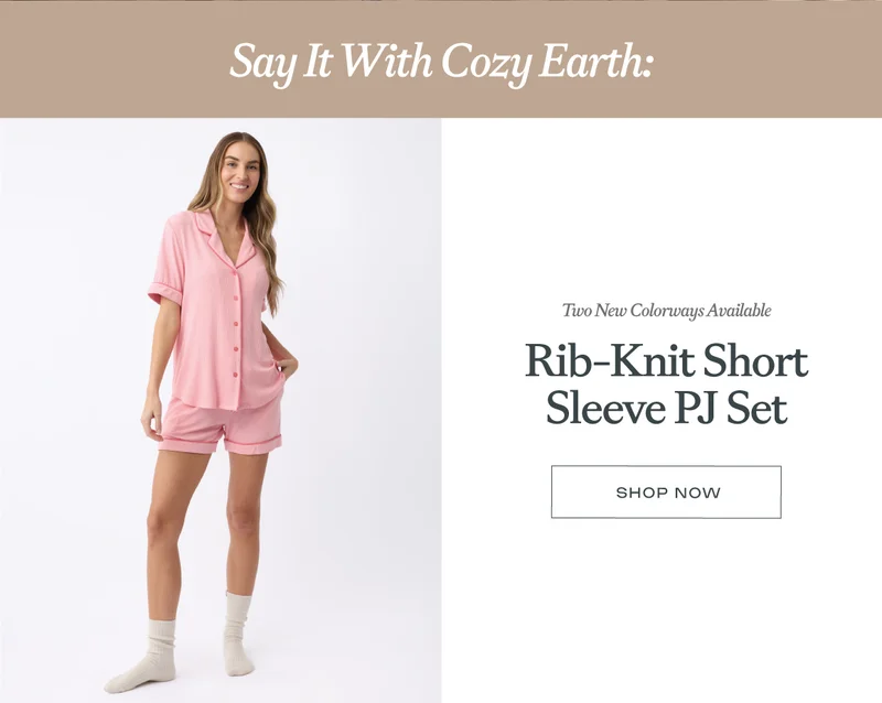 Rib Knit Short Sleeve PJ Set - Shop Now Rib Knit Short Sleeve PJ Set - Shop Now