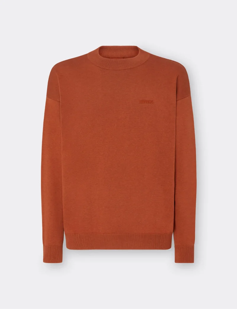 Cotton and silk jumper with Ferrari logo