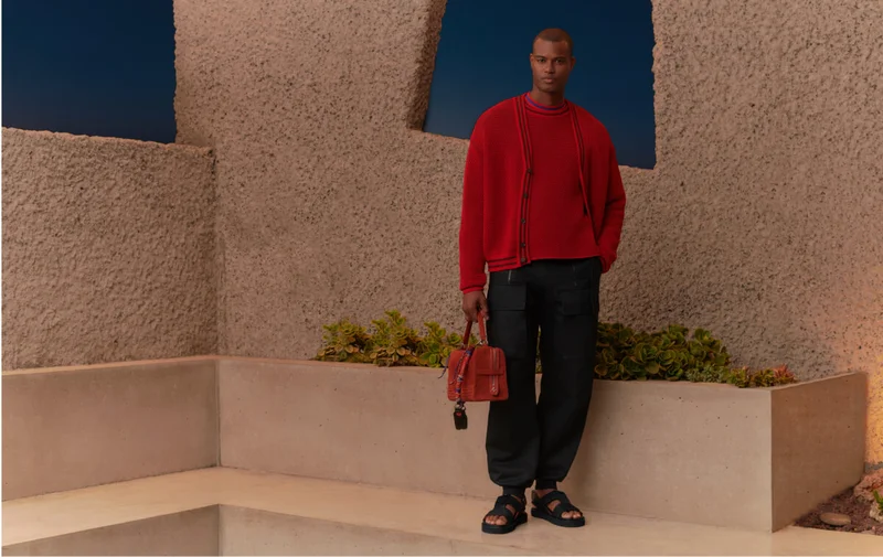 Selection of knitwear, looks and accessories in the iconic Ferrari red.