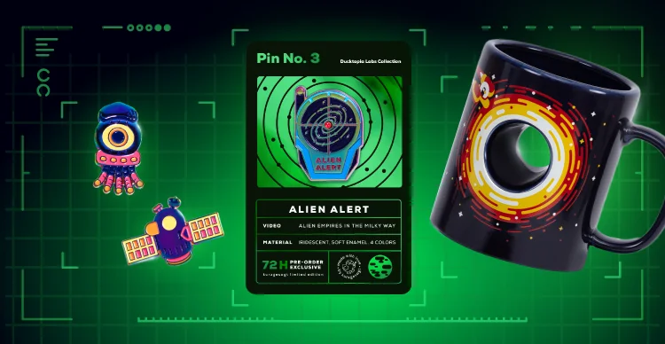 Alien Alert Pin Cosmic Supplies