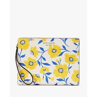 Morgan Sunshine Floral Printed Gusseted Wristlet