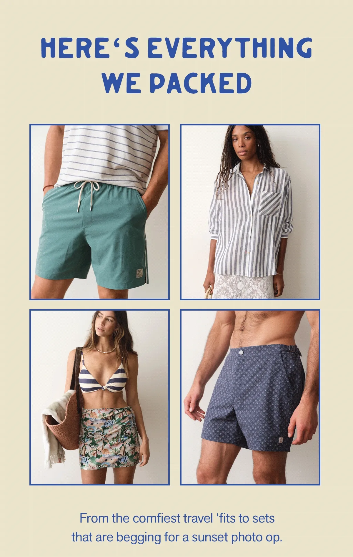 Here's what we're packing