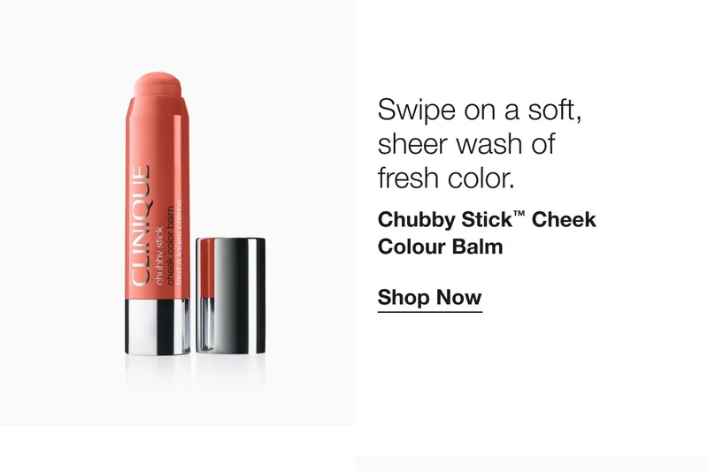 Swipe on a soft, sheer wash of fresh color. Chubby Stick™ Cheek Colour Balm Shop Now
