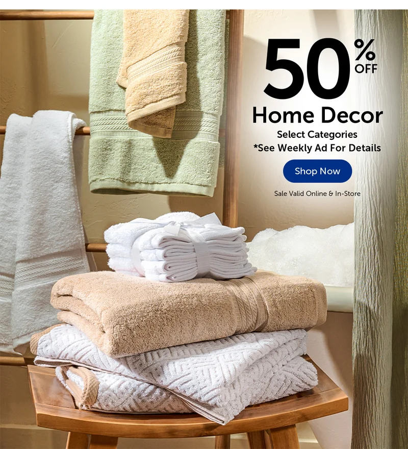 50% Off Home Decor - Select Categories