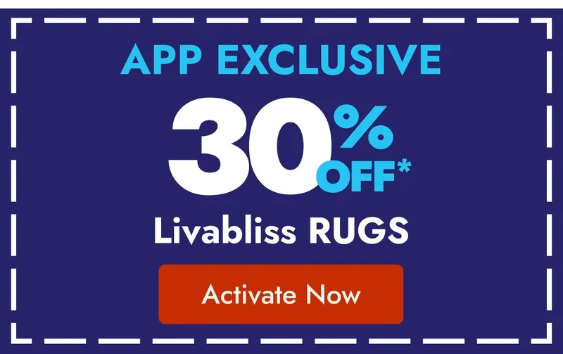 30% off Livabliss Rugs in app