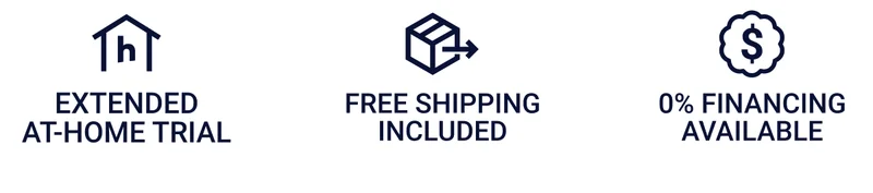 Extended at-home trial. Free shipping included. 0% financing available