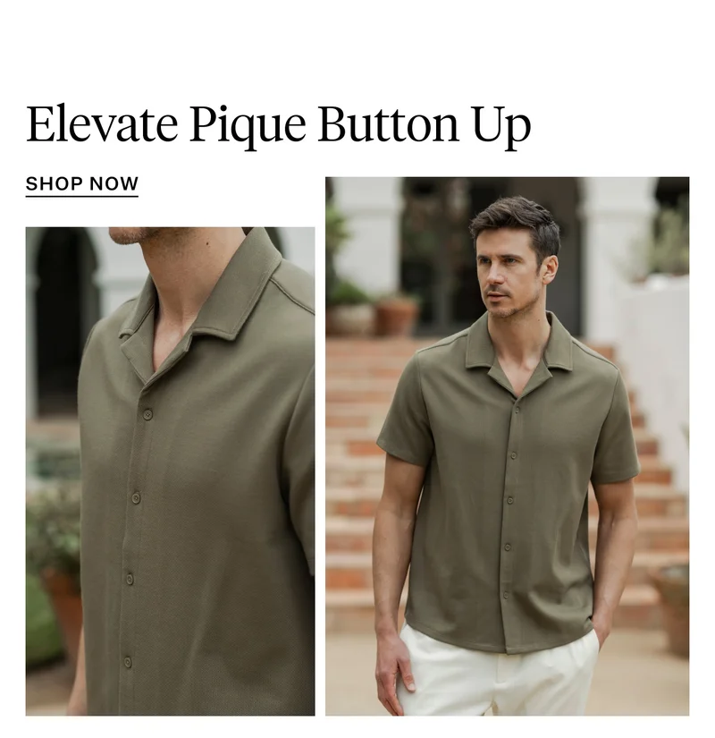 Shop Elevate Pique Button Up